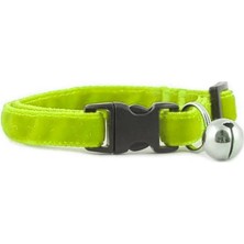 Pazarcan Boyun Tasması Kadife Dokulu Çanlı 1*30 cm Neon Sarı