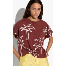 Parfois Kadın Desenli Pamuklu T-Shirt