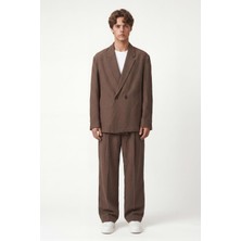 Vamos Oversize Lyocell Karışımlı Takım Kahve