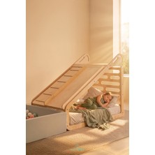 Mamatoyz Sleepy Ahşap Montessori Yatak 70X140CM ve Aksesuarları | Masa | Kara Tahta| Salıncak | Kaydırak ve tırmanma