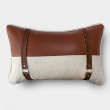 Lidoma Home "charm" Deri Kemer Detaylı Kırlent Kılıfı - 30X50