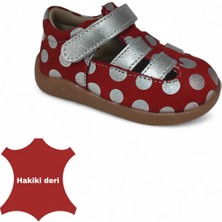 Happy Kids Happy Kıds Hakiki Deri Puantiyeli Cırtlı Bebek ve Çocuk Ayakkabısı