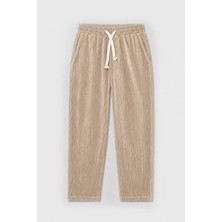 Vamos Fitilli Havlu Kumaş Pantolon Camel