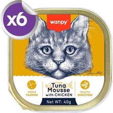Wanpy Ton Balıklı ve Tavuklu 40 gr Alutray Yetişkin Konserve Kedi Maması