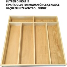 Ayfiwood Ahşap Kepçelik 45X46 Cm. Mutfak Çekmecesi Servis Gereçleri Düzenleyici Organizer