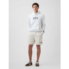 Gap Erkek Kırık Beyaz 8'' Gap Logo Fransız Havlu Kumaş Şort