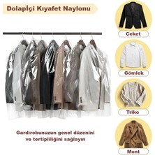 Jokey Ambalaj Gardırop Içi Askılık Yuvalı 70x100cm Kuru Temizleme - Dolap Içi Şeffaf Saklama Naylonu (10ADET)