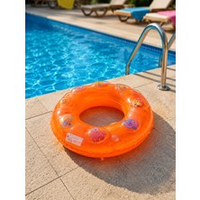 Lutara 60CM(2-6YAŞ) Çift Boğumlu Yüksek Kalite Pvc Den Üretilmiş   Balık Desenli Şişme Çocuk( Bebek) Deniz Simidi Deniz,yaz,güneş