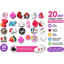 Anonim Crocs Aksesuarı Jibbitz Terlik Süsü Crocs Süsü Soketli Aksesuar Karışık Desen Çocuk ve Yetişkin Uyumlu