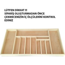Ayfiwood Ahşap Kaşıklık 75 x 40 Cm. Çekmece Içi Yemek Takımı ve Servis Gereçleri Düzenleyici Organizer