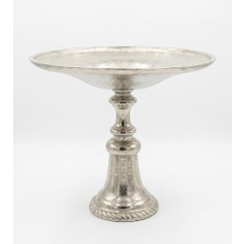Inart Metal Ayaklı Meyvelik Gümüş 36X32 cm
