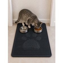Black Gold Kedi Kumu Paspası 60X42 Havuzlu Kaymaz Yıkanabilir Kedi Tuvalet Altlığı Döküntü Önleyici Mat