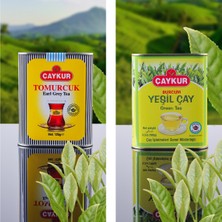 Çaykur Bergamotlu Serisi Teneke Ambalaj 1 Adet Tomurcuk 125 gr Earl Grey Siyah Dökme Çay 1 Adet Burcum Yeşil Çay 100 gr Bergamot Aromalı (Earl Grey'in Yeşil Hali)