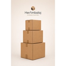 Herambalaj 25 Adet - 28X13X26.5 cm E-Ticaret Kargo Kutusu - 3 Desi ve 9 Litre Hacimli Ambalaj Kolisi - Hazır Katlanır Kraft Mukavva Kutu