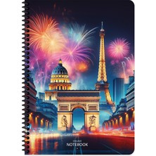 Keskin Color Keskin A4 Kareli Pp Kapak City Spiralli Defter - Paris