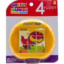 Gokidy 4 Farklı Eğlenceli Dönen Puzzle Sarı
