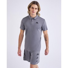 Kappa Kombat Poly Polo Erkek Antra Gri Regular Fit Polo Yaka Tişört
