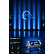3W 10 cm Mavi LED Wallwasher Dış Cephe Duvar Cami Bahçe Aydınlatma