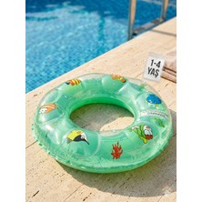 Lutara 50CM(1-4YAŞ) Çift Boğumlu Yüksek Kalite Pvc Den Üretilmiş Balık Desenli Şişme Çocuk( Bebek) Deniz Simidi Deniz,yaz,güneş