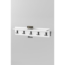 Reyo Falez Askılık Duvar Elbise Askılığı Portmanto 80 cm Beyaz