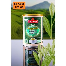 Çaykur Organik Zümrüt Yeşilçay 125 gr x 2 Adet Silindir Kutu Dökme Yeşilçay Ekotar Sertifikalı