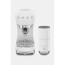 smeg 50's Style Beyaz Espresso Kahve Makinesi Seti & Ye
