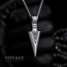 Voyage Accessory Paslanmaz Çelik Arrow Mızrak Çelik Ok Ucu Kolye