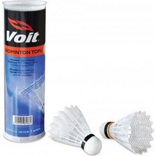 Voit Badminton Topu 6'lı Beyaz Renk PVC ve Taban Mantar Malzemeden Profesyonel Kullanım İçin