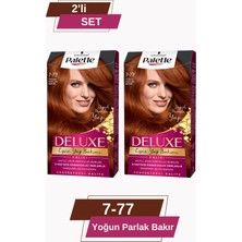 Schwarzkopf Deluxe 7-77 Yoğun Parlak Bakır x 2 Adet Saç Boyası