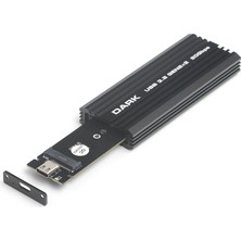 Dark DSEM6 20Gbps USB 3.2 Gen2 Type-C, Max.8TB Kapasite, 2230/2242/2260/2280 NVMe SSD Destekli Alüminyum Type-C Disk Kutusu (DK-AC-DSEM6)