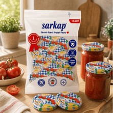Sarkap Hijyenik Paketli 10'lu 82 mm Kapak - Pop Art Sebze Seri - Limon Domates