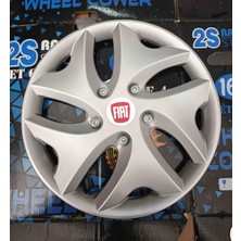 Yk 15 Inç Fiat Egea / Doblo / Fiorino Uyumlu Jant Kapağı 4'lü Takım Amblem Hediyeli