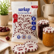 Sarkap 10'lu Hijyenik Paketli 82 mm Kapak Love Seri Cherry Dekoratif Cam Ürünleri