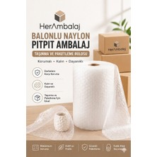 Herambalaj 30 Gram Balonlu Naylon Pıtpıt Ambalaj Korumalı Patpat Kalın Taşınma ve Paketleme Rulosu