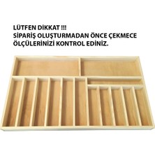 Ayfiwood Ahşap Kaşıklık 70X40 Cm. Mutfak Çekmecesi Kaşıklık ve Servis Gereçleri Düzenleyici