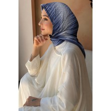 İmaj Butik Lacivert Desenli Soft Eşarp