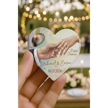 Lecatte Kişiye Özel Açacak Magnet (20 Adet) Özel Tasarım Magnet - Nişan Söz Düğün Magnet - Hediyelik Magnet