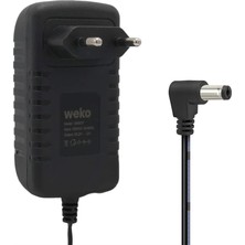 Weko 25.2 Volt - 2 Amper 5.5x2.5mm Uçlu Yerli Üretim Priz Tipi Adaptör 1.2 Metre Uzunluk