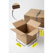 Creapack Çift Oluklu Taşıma Kolisi 20X20X15 cm 10 Adet Boş Koli E-Ticaret Kullanımı İçin Dayanıklı