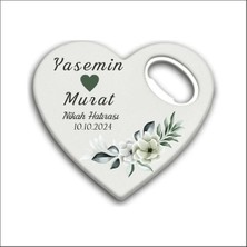 Lecatte 10 Adet Düğün Nişan Nikah Kalp Magnet Açacak