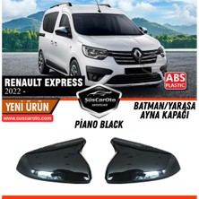 Caralp Renault Express 2022 Sonrası Uyumlu Batman Yarasa Ayna Kapağı Piano Black Abs Plastik Sağ Sol Takım