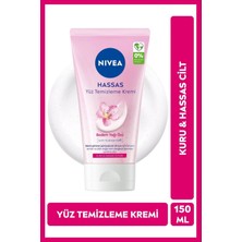 Nivea Hassas Yüz Temizleme Kremi 150ml, Nemlendirici, Pürüzsüzleştirici, Badem Yağı Özü, Kuru Cilt