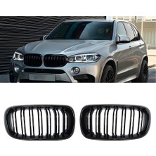 X Power Tuning Bmw X5  2013.2014 Uyumlu Plastik Parlak Siyah Böbrek-Panjur