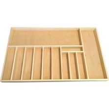 75X45 cm Ayfiwood Ahşap Kaşıklık Çekmece Içi Yemek Takımı ve Servis Gereçleri Düzenleyici Organizer
