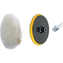 Sinka Pasta Cila Polisaj Uygulamak Için 115 Cırt Taban Peluş Bone Spiral Matkap Takma Aparatı Seti
