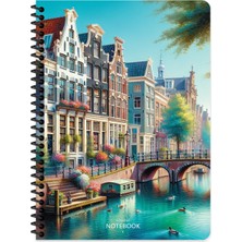 Keskin Color Keskin 16,5 x 22,5 Çizgili Pp Kapak City Spiralli Defter - Amsterdam