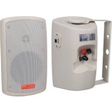 Magicvoice Mv-36 11 cm 50 Watt Komütatörlü Hat Trafolu Krem Beyaz Sütun Hoparlör (2'li Takım)