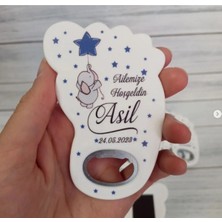 Lecatte 20 Adet Ayak Magnet Açacak Yeni Doğan, Doğum Günü, Sünnet, Nişan, Söz, Ayıcık Fil