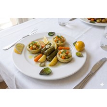 Kare Home 🍋şık Limonlu Porselen 30 cm Servis Tabağı I Dekoratif Sunum Tabağı
