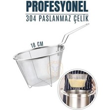 MiraLive Kızartma Süzgeci Patates Kızartma Filtresi 304 Paslanmaz Çelik Mink Design 721078